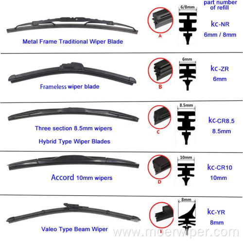 Universal Replacement Frameless Windshield Wiper Blade